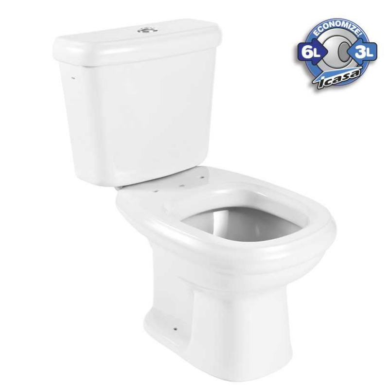 VASO SANITARIO COM CAIXA ACOPLADA ICASA SABATINI BRANCO