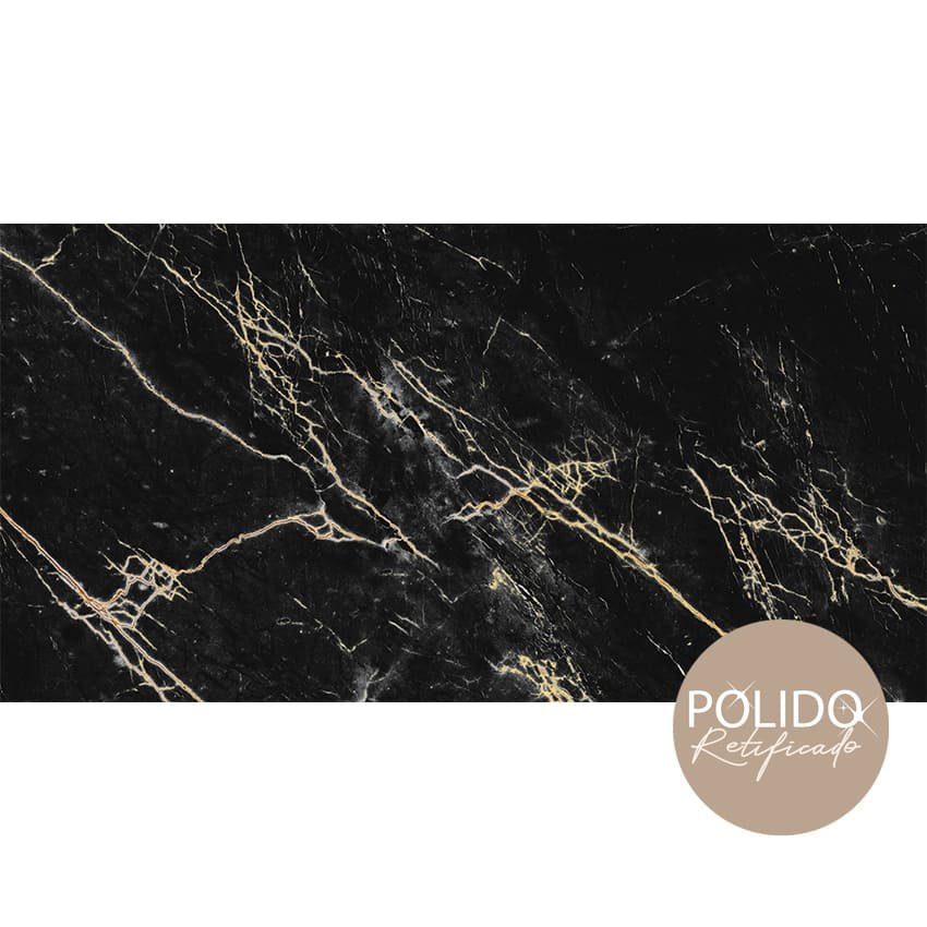 PISO SEMIGRES POLIDO 60X120 GRAN LIEGE OURO NEGRO CERAMICA FORMIGRES – CX 2,16M²